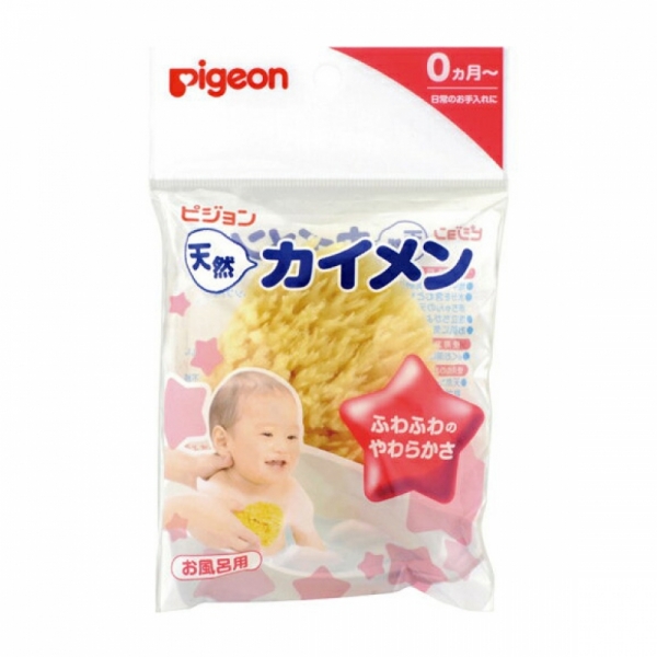 재팬홀릭의,Pigeon 아기 목욕용 천연 스폰지 사진입니다.