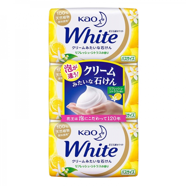 재팬홀릭의,KAO 비누 화이트 시트러스향 3개입 사진입니다.